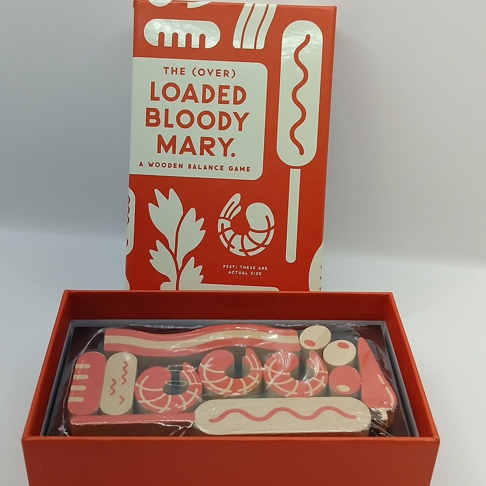 The (Over)Loaded Bloody Mary Wooden Balance Game, Holiday Party Fun NEW SEALED - Picture 9 of 16